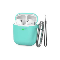 Чохол для Apple AirPods 2 - Silicone Protective Cover with Carabiner, Mint