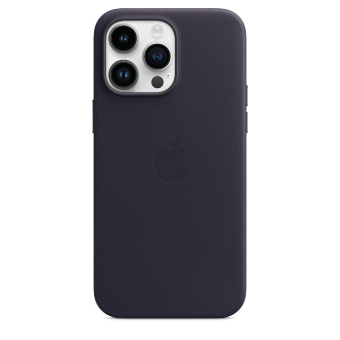 Чохол для iPhone 14 Pro - Apple Leather MagSafe, Ink
