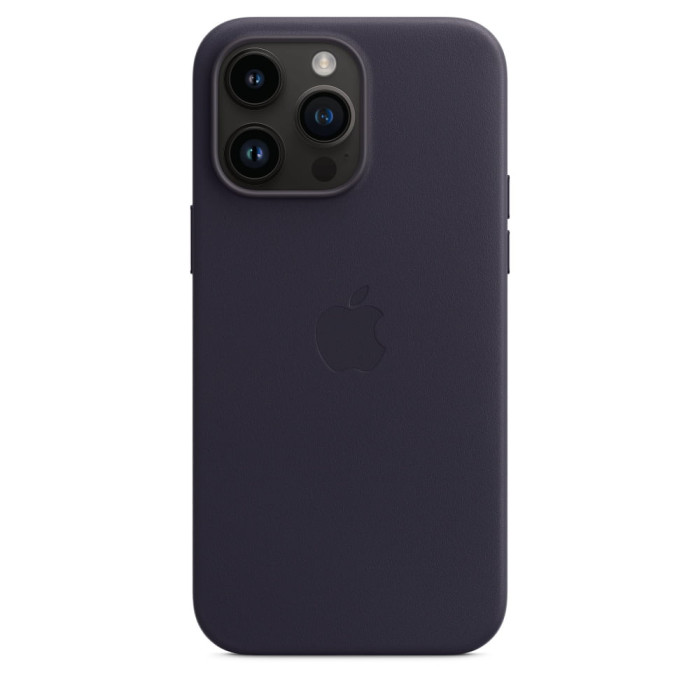 Чохол для iPhone 14 Pro - Apple Leather MagSafe, Ink