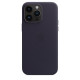 Чохол для iPhone 14 Pro - Apple Leather MagSafe, Ink