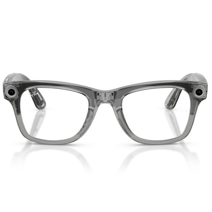 Смарт-окуляри Ray-Ban Meta Wayfarer Gen 2 Shiny Transparent Grey Frame Clear to Sapphire Lenses s53