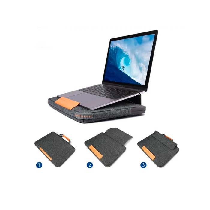 Сумка - карман WIWU Smart Stand Sleeve Series для Macbook 13 Grey