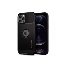 Чохол для iPhone 12 Pro Max - Spigen Rugged Armor, Matte Black
