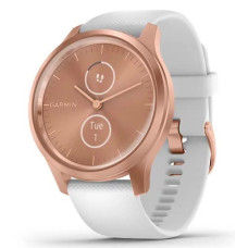 Смарт-годинник Garmin Vivomove Style, White Silicone Band, Rose Gold