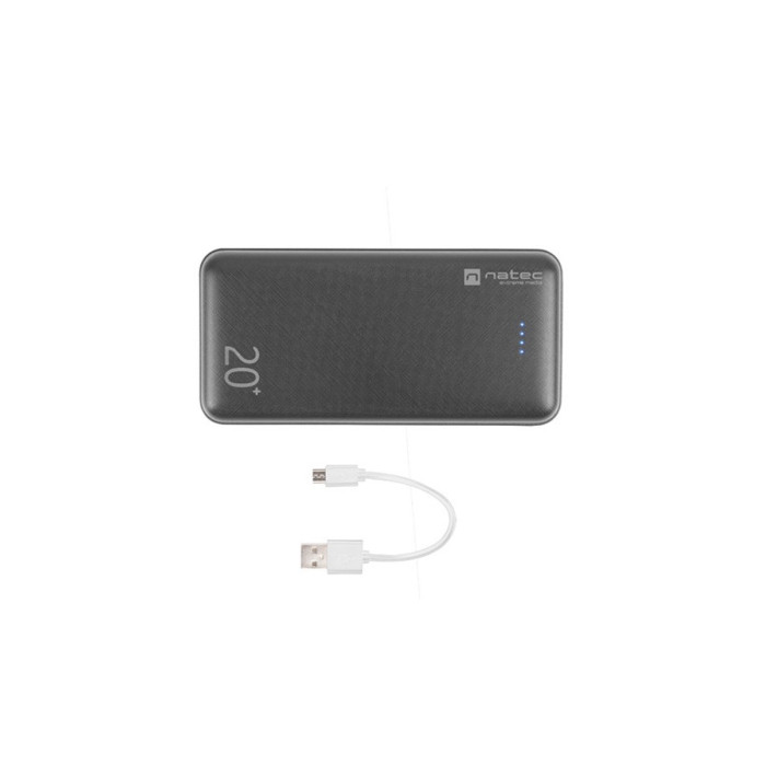 Додатковий аккумулятор Natec 20000mAh Power Bank Extreme Media Trevi Black
