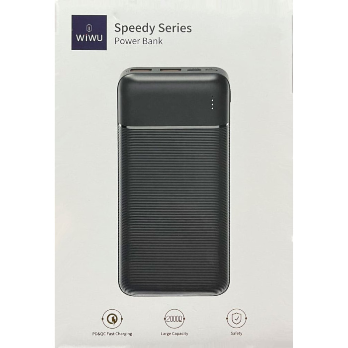 Додатковий аккумулятор Wiwu 20000mAh Speedy Series Power Bank Black