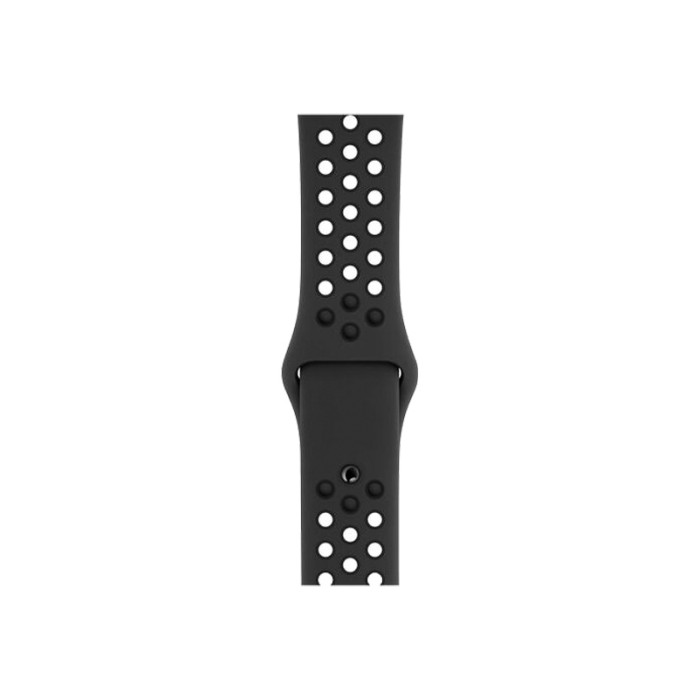Ремінець для Apple Watch - 42/44/45/46/49mm, Nike Silicon Sport Band, Anthracite/Black