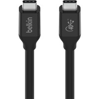 Кабель USB-C to USB-C - Belkin, Silicone USB4\Thunderbolt 40Gbps 100W 0.8m, Black