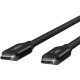 Кабель USB-C to USB-C - Belkin, Silicone USB4\Thunderbolt 40Gbps 100W 0.8m, Black