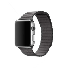 Ремінець для Apple Watch - 42/44/45/46/49mm, Leather Loop, Gray (HC)