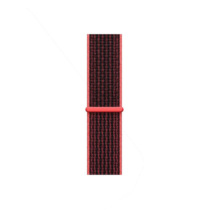 Ремінець для Apple Watch - 42/44/45/46/49mm, Nylon Sport Loop Band, Red/Black (HC)