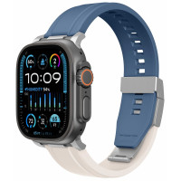 Ремінець для Apple Watch - 42/44/45/46/49mm, AmazingThing Chrono, Starlight White / Serenity Blue
