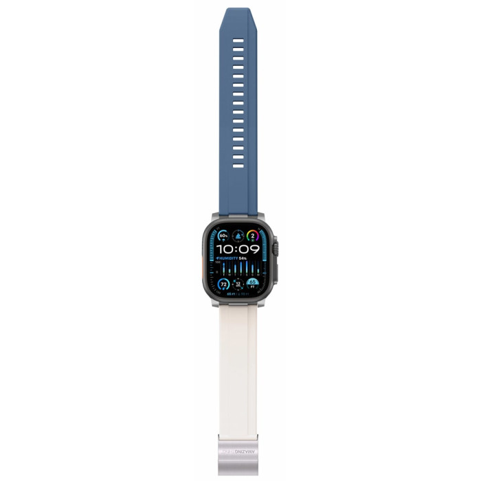 Ремінець для Apple Watch - 42/44/45/46/49mm, AmazingThing Chrono, Starlight White / Serenity Blue