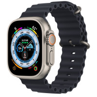 Apple Watch Ultra Titanium, Midnight Ocean Band (One Size), LTE