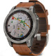 Смарт-годинник Garmin Fenix 7 Sapphire Solar Titanium with Chestnut Leather Band