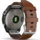 Смарт-годинник Garmin Fenix 7 Sapphire Solar Titanium with Chestnut Leather Band