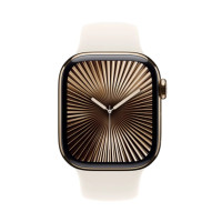 Apple Watch S10 42mm Gold Titanium, Starlight Sport Band (S/M) LTE