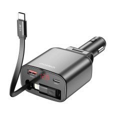 АЗП Choetech 105W PD USB-C/USB-A Fast Car Charger з розтяжним кабелем