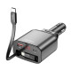 АЗП Choetech 105W PD USB-C/USB-A Fast Car Charger з розтяжним кабелем