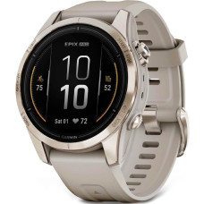 Смарт-годинник Garmin Epix Pro (Gen 2) Sapphire AMOLED 42mm Soft Gold w. Cream Heathered Nylon Band