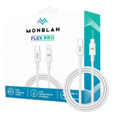 Кабель USB-C to Lightning - Monblan, Flex Pro C1 Series 30W 1.2m, White