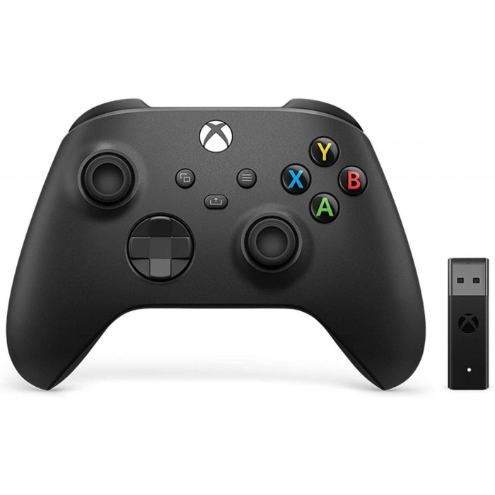 Геймпад Microsoft Xbox Series X / S, Carbon Black + Wireless Adapter