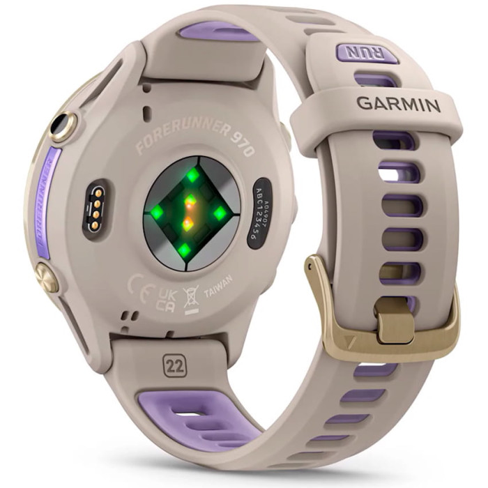 Смарт-годинник Garmin Forerunner 970 Soft Gold Titanium w. French Gray C. and French Gray/T. Indigo