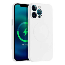 Чохол для iPhone 13 Pro Max - Silicone Cover Silky MagSafe, White