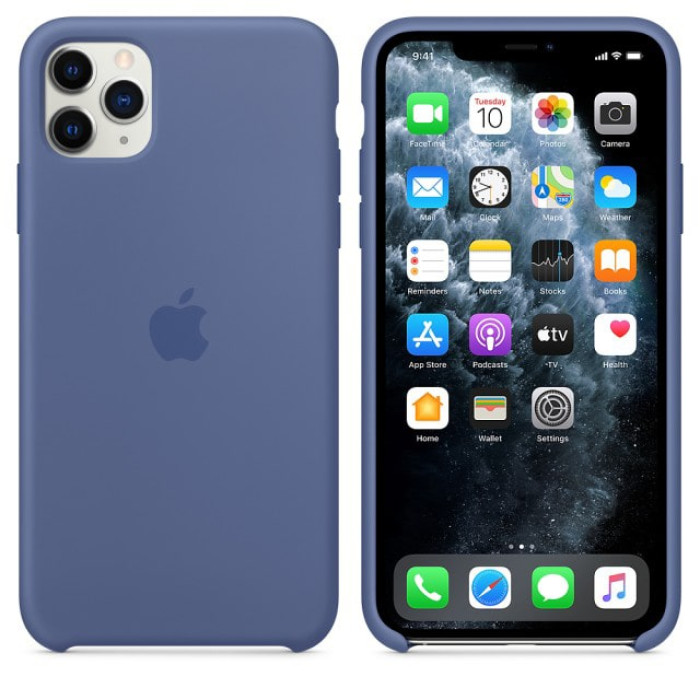 Чохол для iPhone 11 Pro Max - Silicone, Linen Blue (HC)