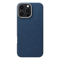 Чохол для iPhone 16 Pro Max - Pitaka Monogram Tactile Woven MagSafe, Dark Blue