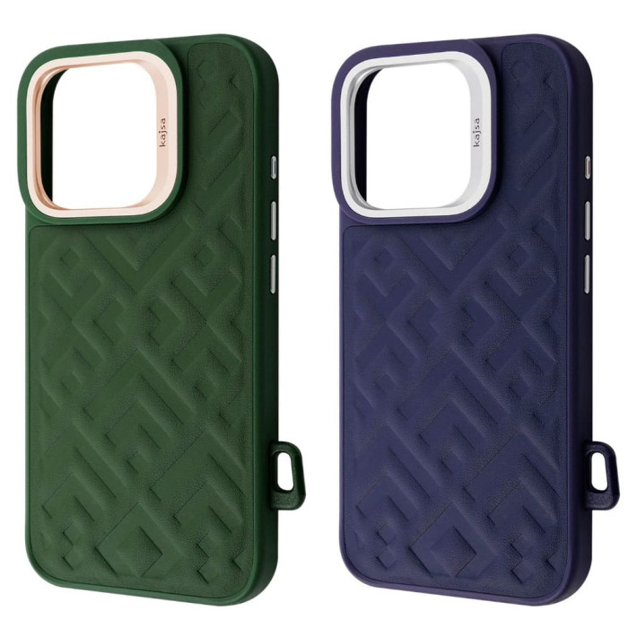 Чохол для iPhone 16 Pro - Kajsa Rhombus Collection Ring MagSafe, Blue