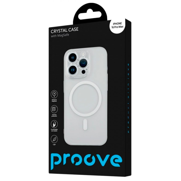 Чохол для iPhone 16 Pro Max - Proove Crystal Ring MagSafe, Transparent