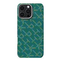 Чохол для iPhone 16 Pro Max - Pitaka Monogram Tactile Woven MagSafe, Dark Green
