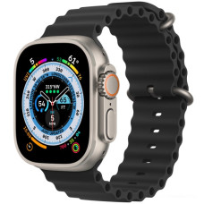 Ремінець для Apple Watch - 42/44/45/46/49mm, Ocean Band, Black (HC)