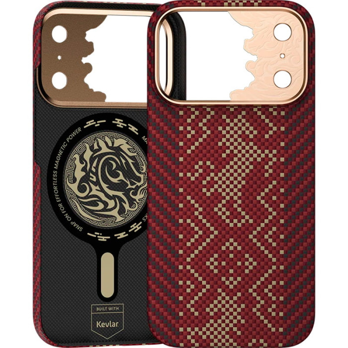 Чохол для iPhone 17 Pro / 18 Pro - Benks Armor Air Kevlar Knight MagSafe, Red