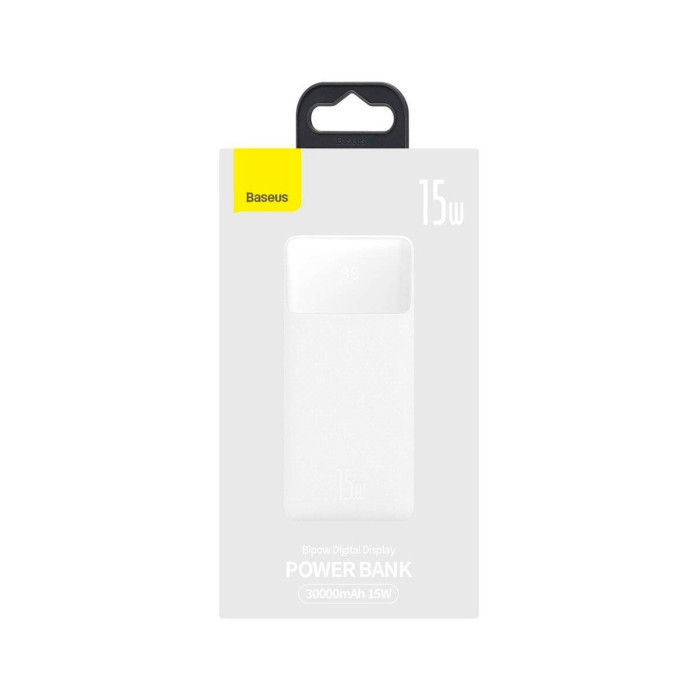 Додатковий аккумулятор Baseus 30000mAh Bipow 15W White