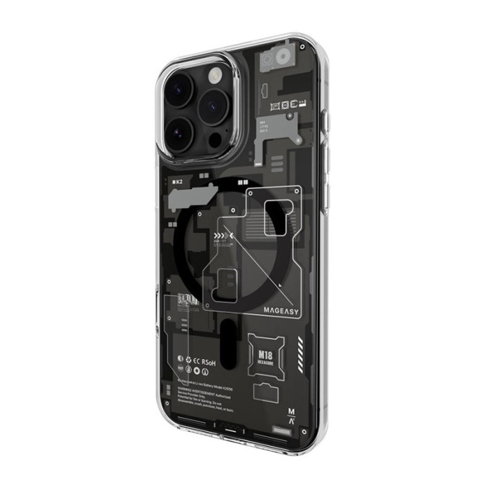 Чохол для iPhone 16 Pro Max - Switcheasy XRay M 3D Patterned MagSafe, Ash