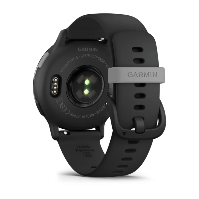 Смарт-годинник Garmin Vivoactive 5 Slate Aluminum Bezel with Black Case and Silicone Band