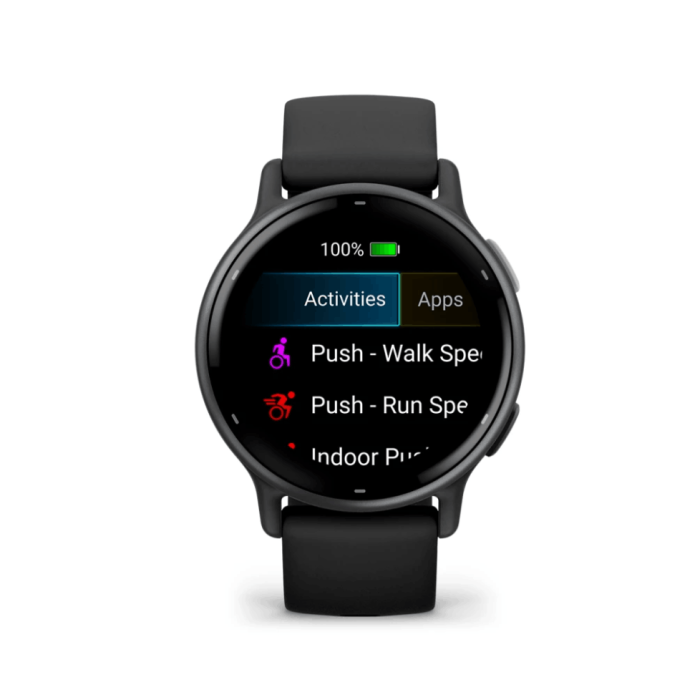 Смарт-годинник Garmin Vivoactive 5 Slate Aluminum Bezel with Black Case and Silicone Band