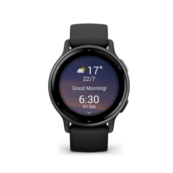 Смарт-годинник Garmin Vivoactive 5 Slate Aluminum Bezel with Black Case and Silicone Band