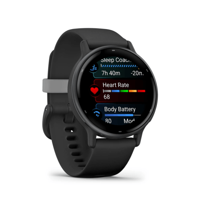 Смарт-годинник Garmin Vivoactive 5 Slate Aluminum Bezel with Black Case and Silicone Band