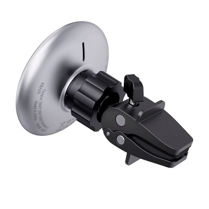Тримач з безпровідною зарядкою Acefast D3 Magnetic Wireless Series 15W, Silver