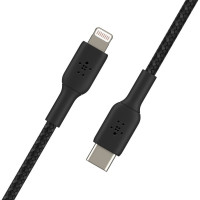 Кабель USB-C to Lightning - Belkin, Braided 2m, Black