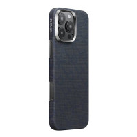Чохол для iPhone 16 Pro Max - Pitaka Monogram Tactile Woven MagSafe, Black / Blue