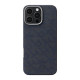 Чохол для iPhone 16 Pro Max - Pitaka Monogram Tactile Woven MagSafe, Black / Blue