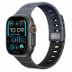 Ремінець для Apple Watch - 42/44/45/46/49mm, AmazingThing SilqLock, Iron Grey / Black