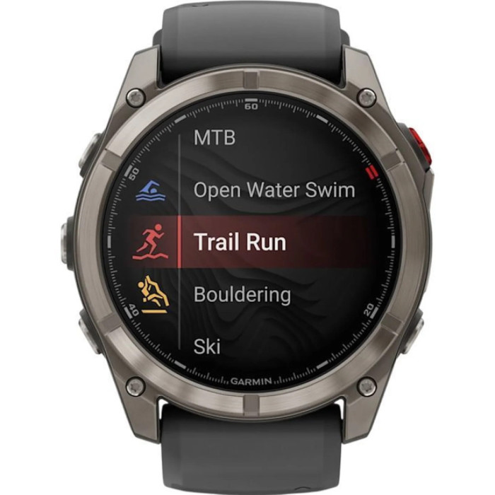Смарт-годинник Garmin Fenix 8 Pro 51mm AMOLED Sapphire Titanium with Graphite/Black Silicone Band