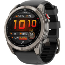 Смарт-годинник Garmin Fenix 8 Pro 51mm AMOLED Sapphire Titanium with Graphite/Black Silicone Band