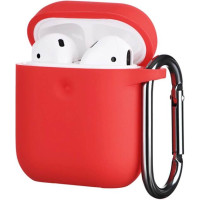 Чохол для Apple AirPods 2 - Silicone Case with Carabiner, Red