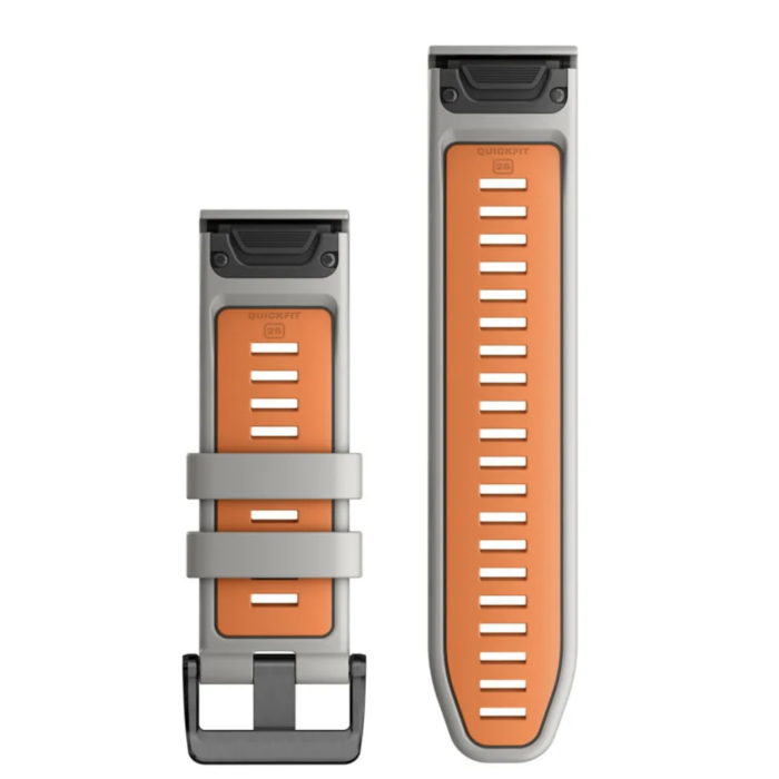 Ремінець для годинника Garmin - QuickFit 26mm, Silicone, Gray Orange